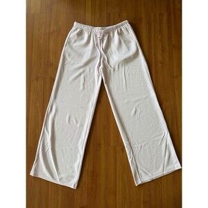 shosho Womens Pink Wide-Leg Pants Size S Drawstring Elastic Waist Yoga Polyester